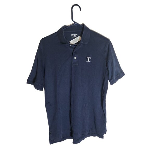 Lands End 100% Cotton Polo Shirt Blue Small - Picture 1 of 4